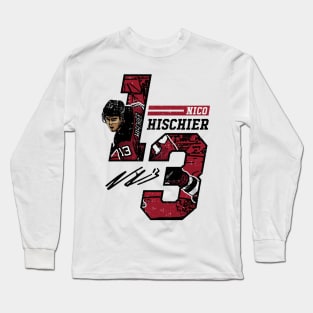 Nico Hischier New Jersey Offset Long Sleeve T-Shirt